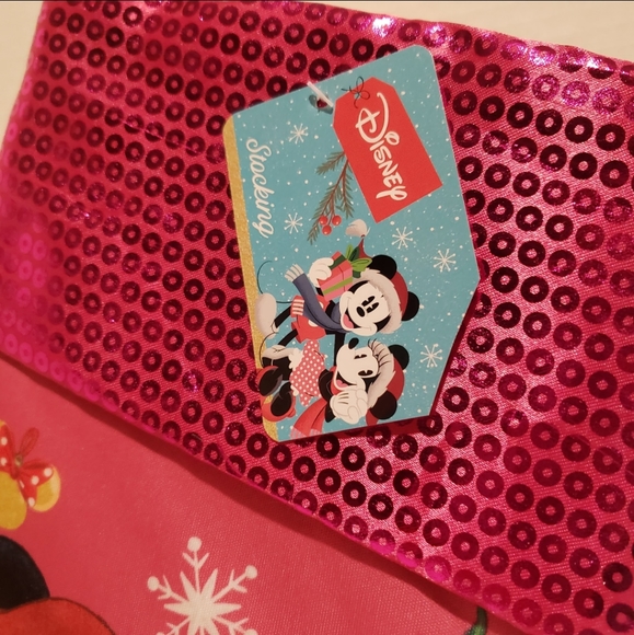 Minnie Mouse Christmas Stocking 15" Holiday Decor Disney Ruz NWT - Picture 3 of 5